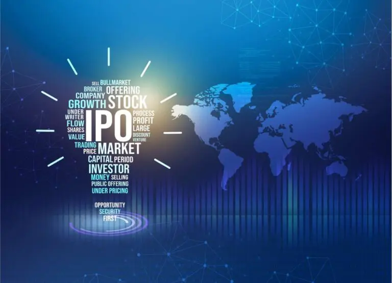 Graphic of a lightbulb with the word IPO in the center.